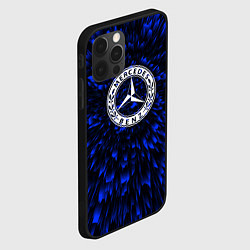 Чехол для iPhone 12 Pro Max Mercedes blue energy, цвет: 3D-черный — фото 2