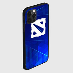 Чехол для iPhone 12 Pro Max Dota blue poly, цвет: 3D-черный — фото 2