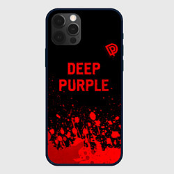 Чехол для iPhone 12 Pro Max Deep Purple - red gradient посередине, цвет: 3D-черный