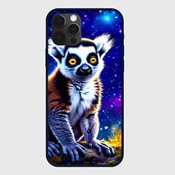 Чехол для iPhone 12 Pro Max Лемур и звездная ночь, цвет: 3D-черный