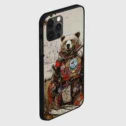 Чехол для iPhone 12 Pro Max Русский медведь в поле, цвет: 3D-черный — фото 2