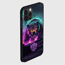 Чехол для iPhone 12 Pro Max Атакующий русский медведь, цвет: 3D-черный — фото 2