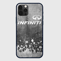 Чехол для iPhone 12 Pro Max Infiniti - grey gradient посередине, цвет: 3D-черный