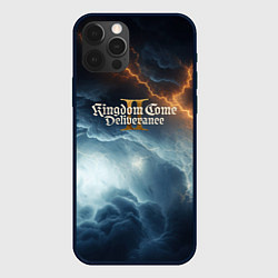 Чехол для iPhone 12 Pro Max Kingdom Come Deliverance 2 молнии в небе, цвет: 3D-черный