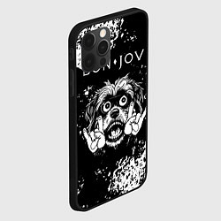 Чехол для iPhone 12 Pro Max Bon Jovi рок пес, цвет: 3D-черный — фото 2