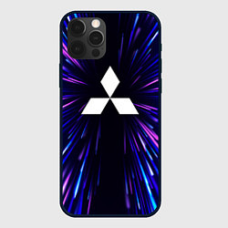 Чехол для iPhone 12 Pro Max Mitsubishi neon energy, цвет: 3D-черный