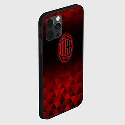 Чехол для iPhone 12 Pro Max AC Milan red poly, цвет: 3D-черный — фото 2