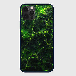 Чехол для iPhone 12 Pro Max Зеленая ядовитая текстура, цвет: 3D-черный