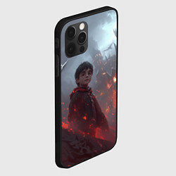 Чехол для iPhone 12 Pro Max Гарри Поттер горящий замок, цвет: 3D-черный — фото 2
