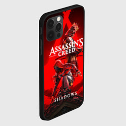 Чехол для iPhone 12 Pro Max Assassins Creed - Shadows, цвет: 3D-черный — фото 2