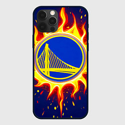 Чехол для iPhone 12 Pro Max Голден Стэйт Уорриорз в огне, цвет: 3D-черный