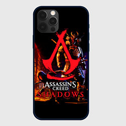 Чехол для iPhone 12 Pro Max Assassins Creed Shadows - samurai, цвет: 3D-черный