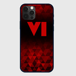 Чехол для iPhone 12 Pro Max GTA 6 red poly, цвет: 3D-черный