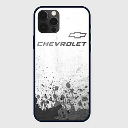 Чехол для iPhone 12 Pro Max Chevrolet - white gradient посередине, цвет: 3D-черный