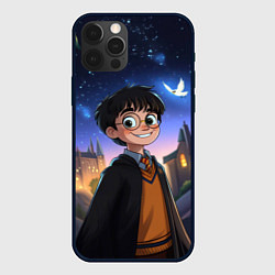 Чехол для iPhone 12 Pro Max Счастливый Гарри Поттер, цвет: 3D-черный