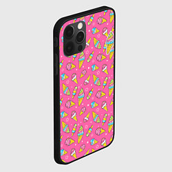 Чехол для iPhone 12 Pro Max Я люблю мороженку, цвет: 3D-черный — фото 2