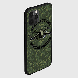 Чехол для iPhone 12 Pro Max Войска беспилотных систем РФ, цвет: 3D-черный — фото 2