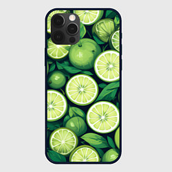 Чехол для iPhone 12 Pro Max Сочные лаймы, цвет: 3D-черный
