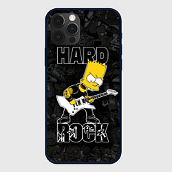 Чехол для iPhone 12 Pro Max Hard Rock барт симпсон, цвет: 3D-черный