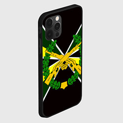 Чехол для iPhone 12 Pro Max Мотострелковые войска: лавры, цвет: 3D-черный — фото 2