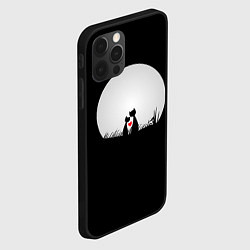 Чехол для iPhone 12 Pro Max Любовь при луне, цвет: 3D-черный — фото 2