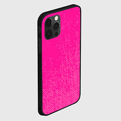 Чехол для iPhone 12 Pro Max Джинс с потертостями-розовый, цвет: 3D-черный — фото 2