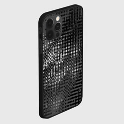 Чехол для iPhone 12 Pro Max Тёмный чёрно-серый абстарктный, цвет: 3D-черный — фото 2