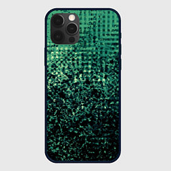 Чехол для iPhone 12 Pro Max Чёрно-зелёный абстракция с пятнами, цвет: 3D-черный