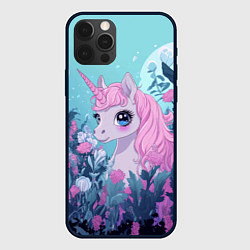 Чехол для iPhone 12 Pro Max Аниме единорожка, цвет: 3D-черный