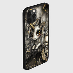 Чехол для iPhone 12 Pro Max Мифическая единорожка, цвет: 3D-черный — фото 2