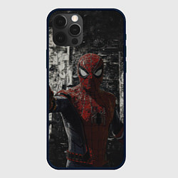 Чехол для iPhone 12 Pro Max Spider man night, цвет: 3D-черный