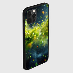 Чехол для iPhone 12 Pro Max Зеленая слизь в движении, цвет: 3D-черный — фото 2