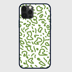 Чехол для iPhone 12 Pro Max Закорючки, цвет: 3D-черный