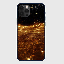 Чехол для iPhone 12 Pro Max Золотистые крупицы на черном, цвет: 3D-черный