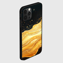 Чехол для iPhone 12 Pro Max Золотистая материя на черном фоне, цвет: 3D-черный — фото 2