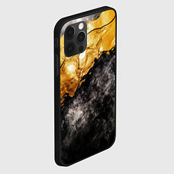 Чехол для iPhone 12 Pro Max Золотая текстурная плашка, цвет: 3D-черный — фото 2