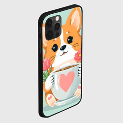 Чехол для iPhone 12 Pro Max Корги с поздравлениями - 8 марта, цвет: 3D-черный — фото 2