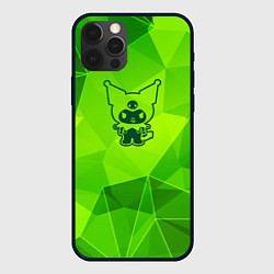 Чехол для iPhone 12 Pro Max Kuromi green poly, цвет: 3D-черный