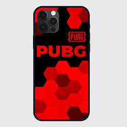 Чехол для iPhone 12 Pro Max PUBG - red gradient посередине, цвет: 3D-черный
