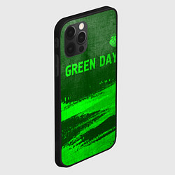 Чехол для iPhone 12 Pro Max Green Day - green gradient посередине, цвет: 3D-черный — фото 2