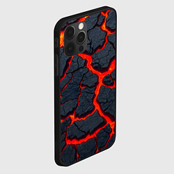 Чехол для iPhone 12 Pro Max Текущая в породе лава, цвет: 3D-черный — фото 2