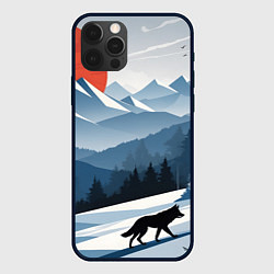 Чехол для iPhone 12 Pro Max Лиса в горах, цвет: 3D-черный