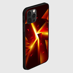 Чехол для iPhone 12 Pro Max Трехмерный взрыв неоновых плит абстракция, цвет: 3D-черный — фото 2