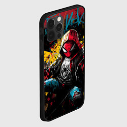 Чехол для iPhone 12 Pro Max Человек-паук на фоне граффити, цвет: 3D-черный — фото 2