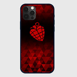 Чехол для iPhone 12 Pro Max Green Day red poly, цвет: 3D-черный