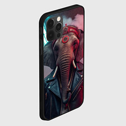 Чехол для iPhone 12 Pro Max Cyberpunk elephant, цвет: 3D-черный — фото 2
