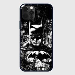Чехол для iPhone 12 Pro Max Бэтмен черно-белый стиль, цвет: 3D-черный
