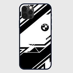 Чехол для iPhone 12 Pro Max BMW geometry black, цвет: 3D-черный