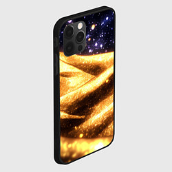 Чехол для iPhone 12 Pro Max Золотая текстура и синее небо, цвет: 3D-черный — фото 2