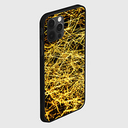 Чехол для iPhone 12 Pro Max Золотое плетение на черном, цвет: 3D-черный — фото 2
